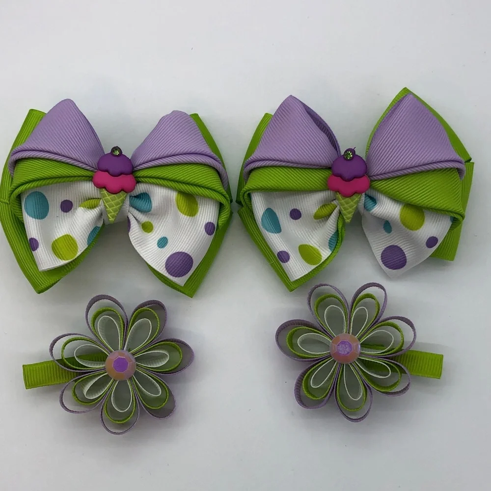Hair bows (set of four)